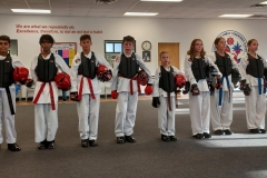 KFMA Teens and Kids during the high-rank testing after the sparring rounds. KFMA Teens and Kids during the high-rank testing after the sparring rounds.