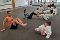 Working the abs is a common site during KFMA family classes, as these muscles are vital to a strong core and being able to chamber the legs for kicking! 