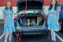 The girls from "The Shining" helped us to celebrate! 