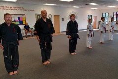 Black Belts and High Rank Color belts preparing to test at Kowkabany's Family Martial Arts