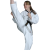 girl doing a high kick