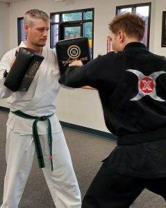 Adults training together to develop speed and focus during a KFMA Family Martial Arts class. Frequently asked question. Can adults work with adults in class? Yes, adults can train together on drills to develop power, speed and focus during a KFMA Family Martial Arts class.
