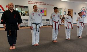 KFMA Black Belts preparing for Rank Testing at Kowkabany's Family Martial Arts