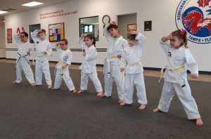 KFMA Tigers are our preschool group, ages 4 through 6, and they work on the basics of martial arts training as well as life skills (courtesy, respect, self-control) to help prepare for success in school.