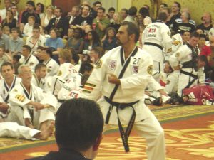 DK testing for 6th Degree Black Belt in 2004.