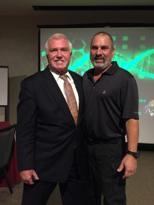 Chief Master David Kowkabany with his Instructor, Grand Master Bill Clark.