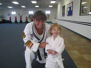 Chief Master LK with new White Belt Tiger.