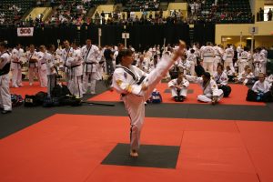 Chief Master Laura Kowkabany competing in Traditional Forms at ATA Fall Nationals.